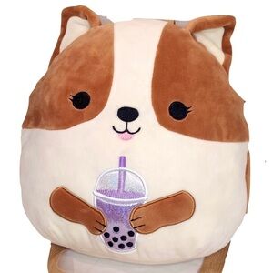 SQUISHMALLOW - 2021 REGINA BACKPACK Holding Boba Drink 12” Plush Collectors Item